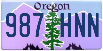 OR license plate 987HNN