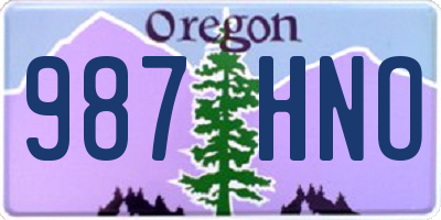 OR license plate 987HNO