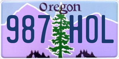 OR license plate 987HOL