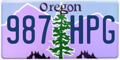 OR license plate 987HPG