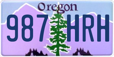 OR license plate 987HRH