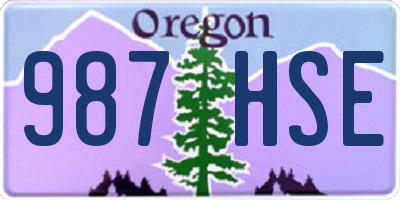 OR license plate 987HSE