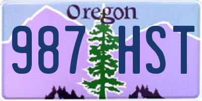 OR license plate 987HST