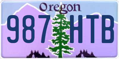 OR license plate 987HTB