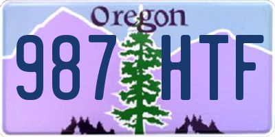 OR license plate 987HTF
