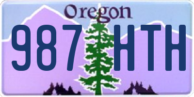 OR license plate 987HTH