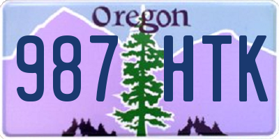 OR license plate 987HTK