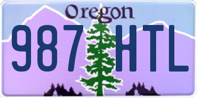 OR license plate 987HTL
