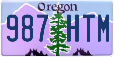 OR license plate 987HTM
