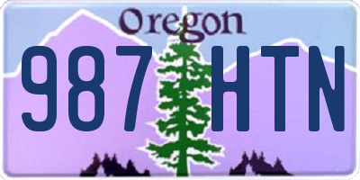 OR license plate 987HTN