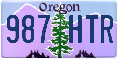 OR license plate 987HTR