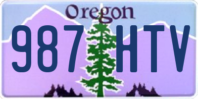 OR license plate 987HTV
