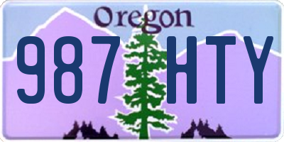 OR license plate 987HTY