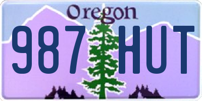 OR license plate 987HUT