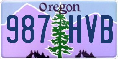 OR license plate 987HVB