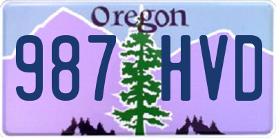 OR license plate 987HVD