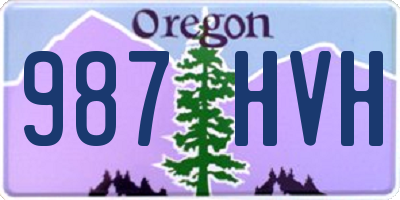 OR license plate 987HVH