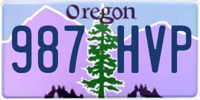 OR license plate 987HVP