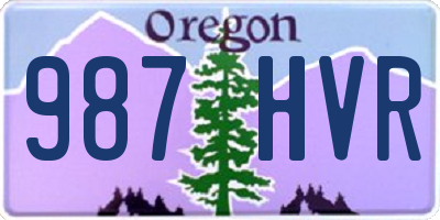 OR license plate 987HVR