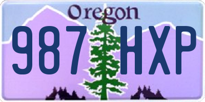 OR license plate 987HXP