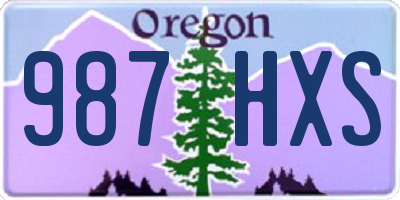 OR license plate 987HXS