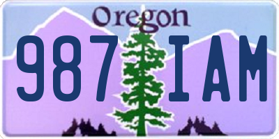 OR license plate 987IAM