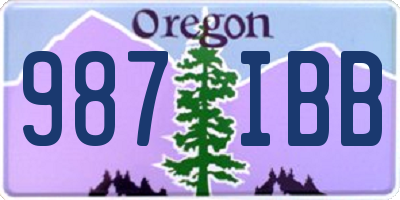 OR license plate 987IBB