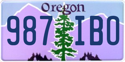 OR license plate 987IBO