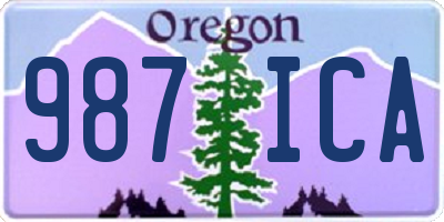 OR license plate 987ICA