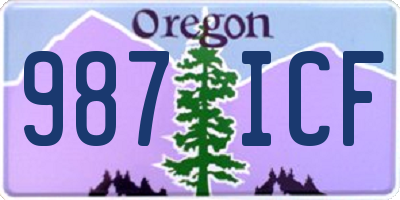 OR license plate 987ICF