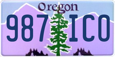 OR license plate 987ICO