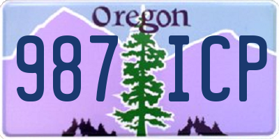OR license plate 987ICP