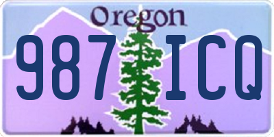 OR license plate 987ICQ