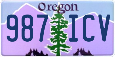 OR license plate 987ICV