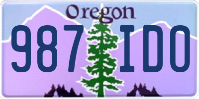 OR license plate 987IDO