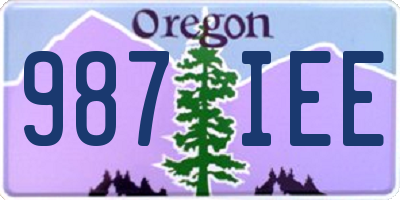 OR license plate 987IEE