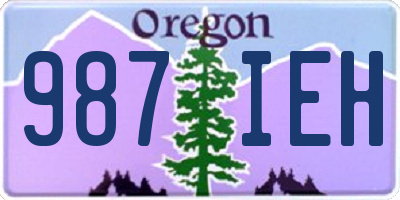 OR license plate 987IEH