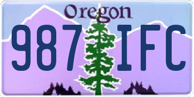 OR license plate 987IFC