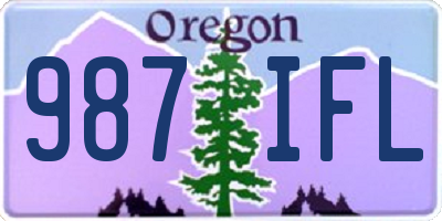 OR license plate 987IFL