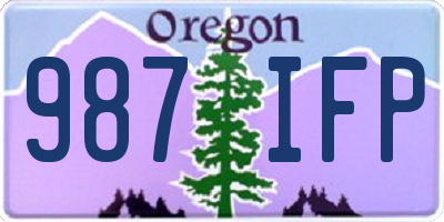 OR license plate 987IFP