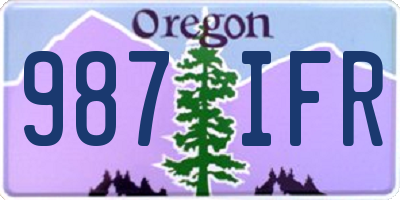 OR license plate 987IFR