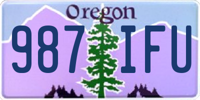 OR license plate 987IFU