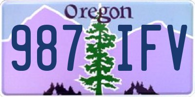 OR license plate 987IFV