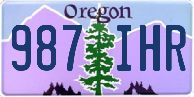 OR license plate 987IHR