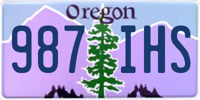 OR license plate 987IHS