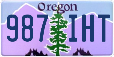 OR license plate 987IHT