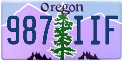 OR license plate 987IIF