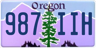 OR license plate 987IIH