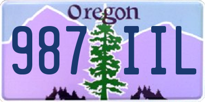 OR license plate 987IIL