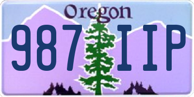 OR license plate 987IIP